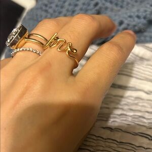 Tiffany & Co. Gold Love Script Ring
